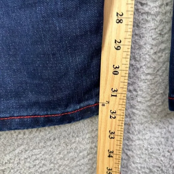 Akademiks Jeans Mens 38 Blue Distressed Loose Fit Straight Leg Pockets Denim NEW